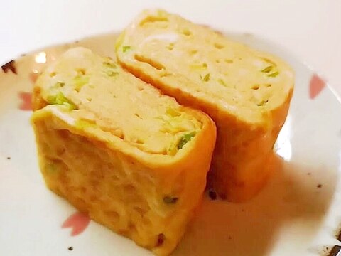 卵1個☆葱と豆腐の卵焼き